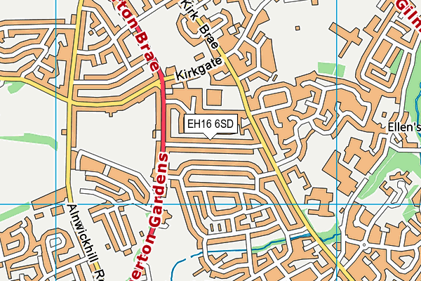 EH16 6SD map - OS VectorMap District (Ordnance Survey)