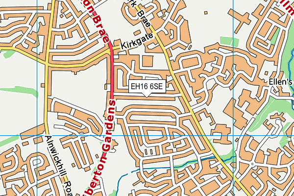 EH16 6SE map - OS VectorMap District (Ordnance Survey)
