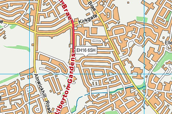 EH16 6SH map - OS VectorMap District (Ordnance Survey)