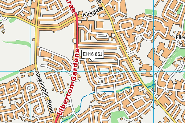 EH16 6SJ map - OS VectorMap District (Ordnance Survey)