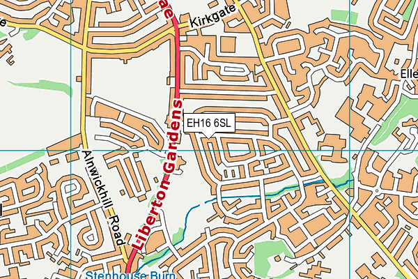 EH16 6SL map - OS VectorMap District (Ordnance Survey)