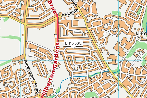 EH16 6SQ map - OS VectorMap District (Ordnance Survey)