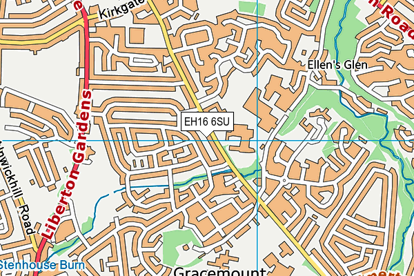 EH16 6SU map - OS VectorMap District (Ordnance Survey)