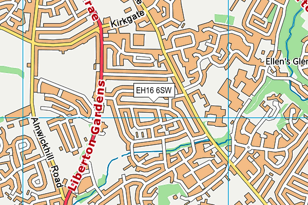 EH16 6SW map - OS VectorMap District (Ordnance Survey)