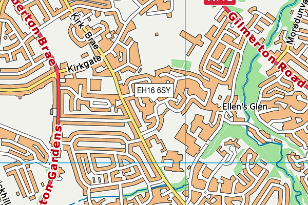 EH16 6SY map - OS VectorMap District (Ordnance Survey)