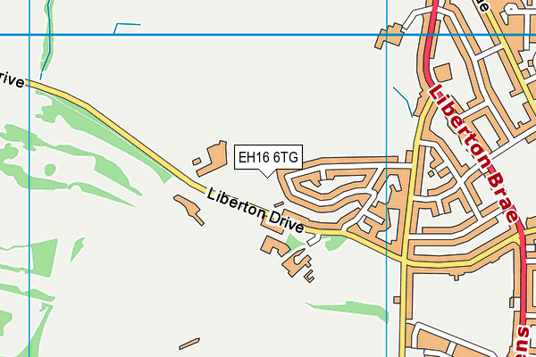 EH16 6TG map - OS VectorMap District (Ordnance Survey)