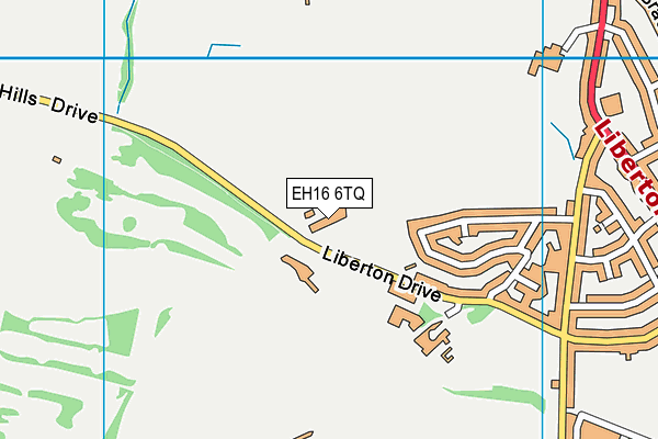 EH16 6TQ map - OS VectorMap District (Ordnance Survey)