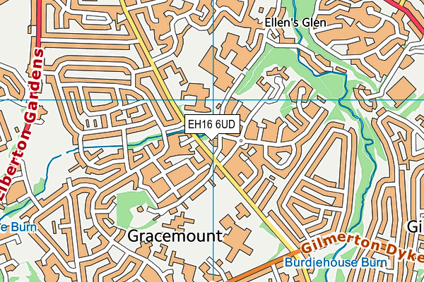 EH16 6UD map - OS VectorMap District (Ordnance Survey)