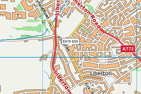 EH16 6XA map - OS VectorMap District (Ordnance Survey)