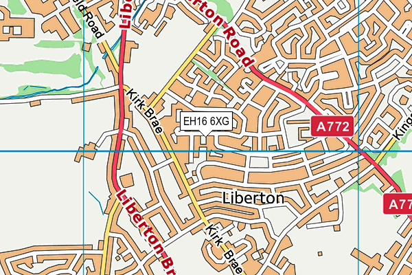 EH16 6XG map - OS VectorMap District (Ordnance Survey)