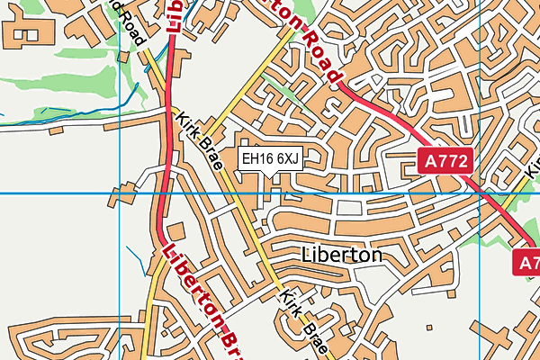 EH16 6XJ map - OS VectorMap District (Ordnance Survey)