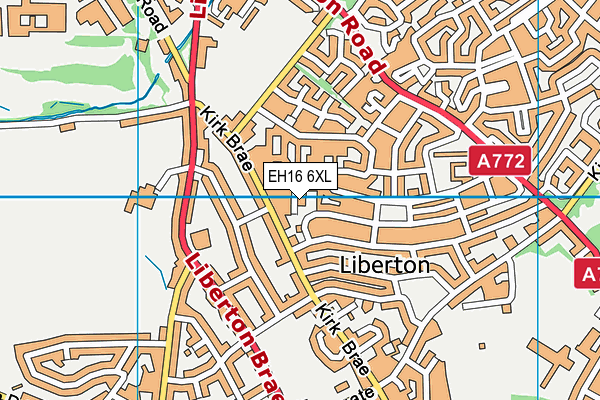 EH16 6XL map - OS VectorMap District (Ordnance Survey)