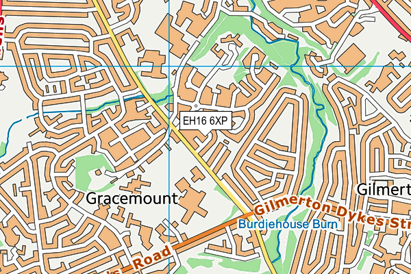 EH16 6XP map - OS VectorMap District (Ordnance Survey)