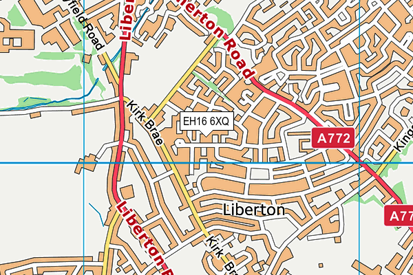 EH16 6XQ map - OS VectorMap District (Ordnance Survey)