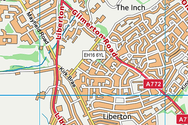 EH16 6YL map - OS VectorMap District (Ordnance Survey)