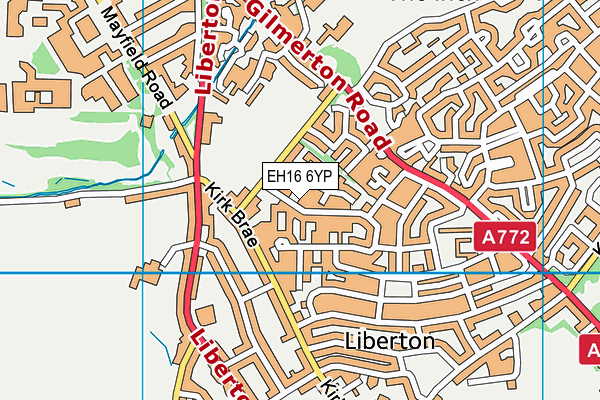 EH16 6YP map - OS VectorMap District (Ordnance Survey)