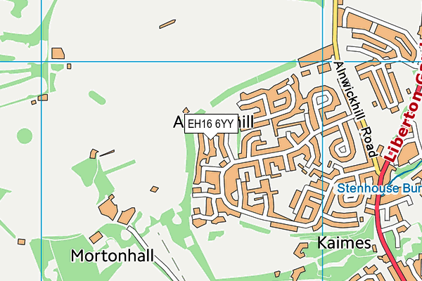 EH16 6YY map - OS VectorMap District (Ordnance Survey)