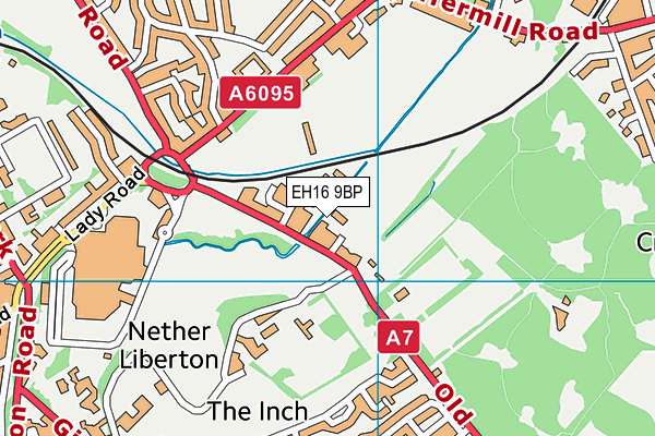 EH16 9BP map - OS VectorMap District (Ordnance Survey)