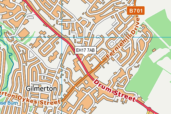 EH17 7AB map - OS VectorMap District (Ordnance Survey)