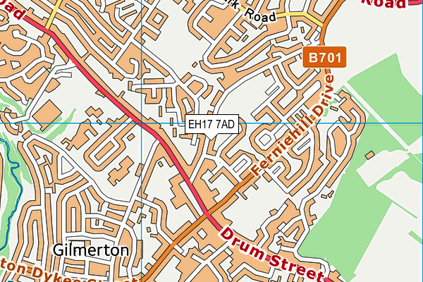 EH17 7AD map - OS VectorMap District (Ordnance Survey)