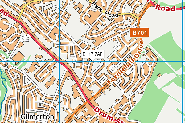 EH17 7AF map - OS VectorMap District (Ordnance Survey)