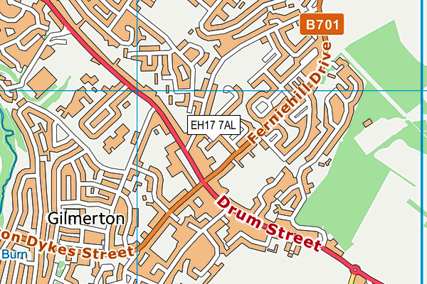 EH17 7AL map - OS VectorMap District (Ordnance Survey)