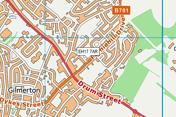 EH17 7AR map - OS VectorMap District (Ordnance Survey)