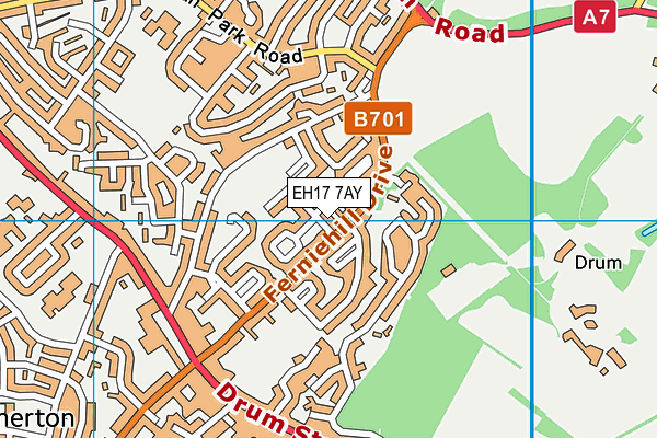 EH17 7AY map - OS VectorMap District (Ordnance Survey)