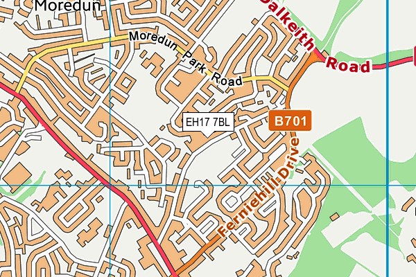 EH17 7BL map - OS VectorMap District (Ordnance Survey)
