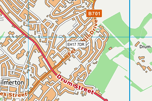 EH17 7DR map - OS VectorMap District (Ordnance Survey)