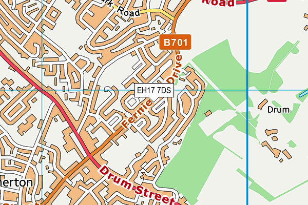 EH17 7DS map - OS VectorMap District (Ordnance Survey)