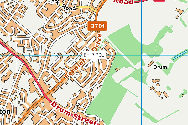 EH17 7DU map - OS VectorMap District (Ordnance Survey)