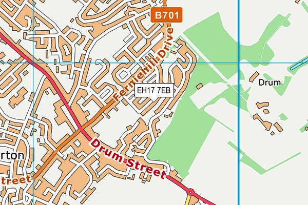 EH17 7EB map - OS VectorMap District (Ordnance Survey)