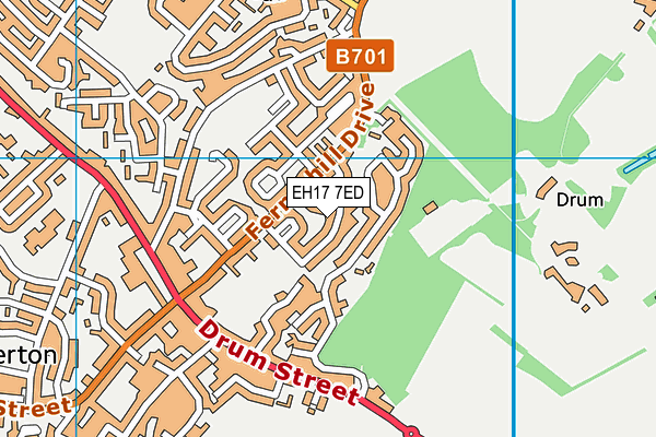 EH17 7ED map - OS VectorMap District (Ordnance Survey)