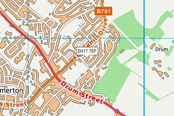 EH17 7EF map - OS VectorMap District (Ordnance Survey)