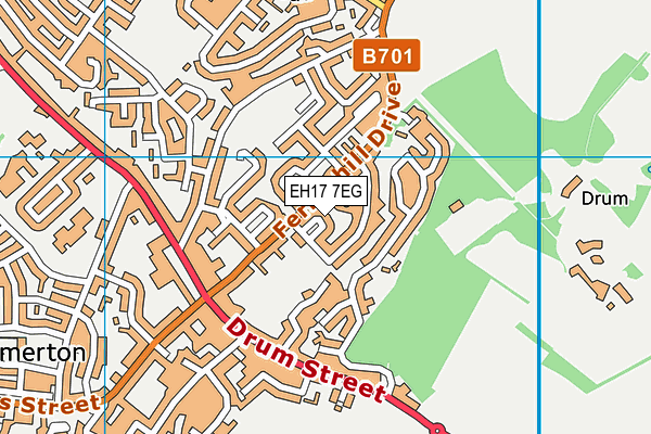 EH17 7EG map - OS VectorMap District (Ordnance Survey)