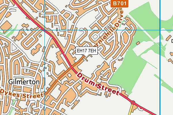 EH17 7EH map - OS VectorMap District (Ordnance Survey)