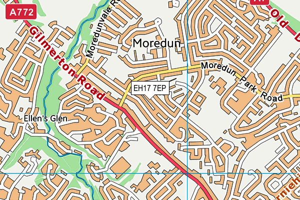 EH17 7EP map - OS VectorMap District (Ordnance Survey)