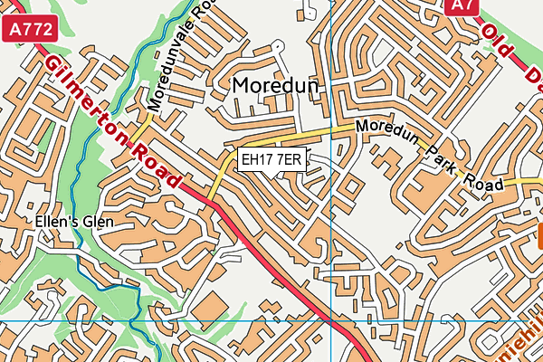 EH17 7ER map - OS VectorMap District (Ordnance Survey)