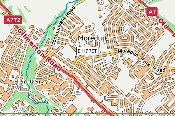 EH17 7ET map - OS VectorMap District (Ordnance Survey)