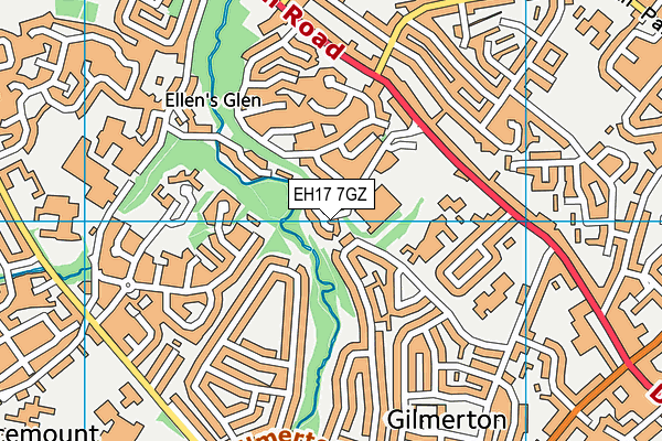 EH17 7GZ map - OS VectorMap District (Ordnance Survey)