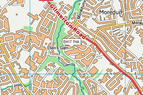 EH17 7HA map - OS VectorMap District (Ordnance Survey)