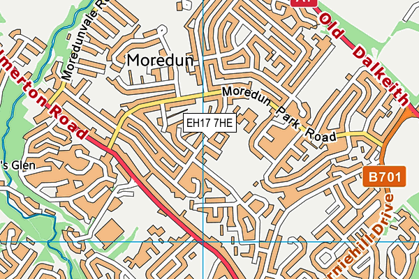 EH17 7HE map - OS VectorMap District (Ordnance Survey)