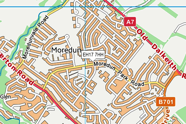 EH17 7HH map - OS VectorMap District (Ordnance Survey)