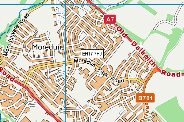 EH17 7HJ map - OS VectorMap District (Ordnance Survey)