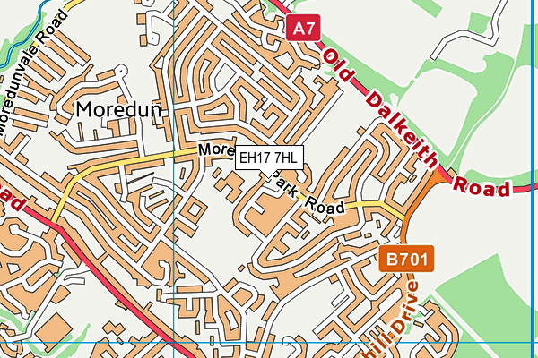 EH17 7HL map - OS VectorMap District (Ordnance Survey)