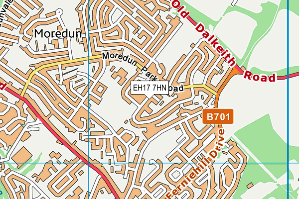 EH17 7HN map - OS VectorMap District (Ordnance Survey)