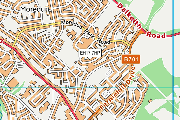 EH17 7HP map - OS VectorMap District (Ordnance Survey)