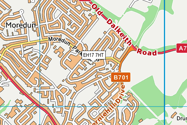 EH17 7HT map - OS VectorMap District (Ordnance Survey)