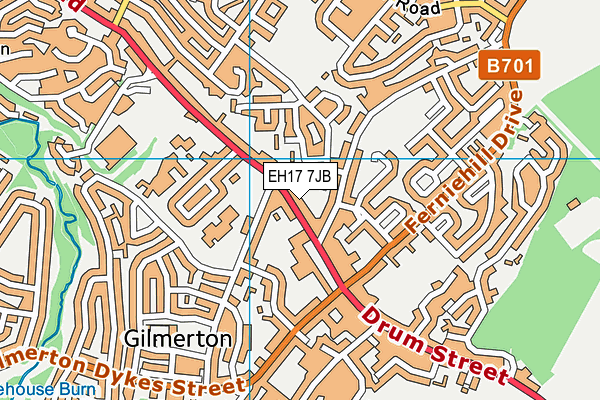 EH17 7JB map - OS VectorMap District (Ordnance Survey)